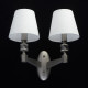 Applique murale argentée neoclassic 2 ampoules 25 cm 