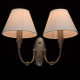 Applique murale argentée neoclassic 2 ampoules 25 cm 