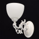 Applique murale blanche classic 1 ampoule 30 cm 