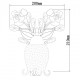 Applique murale blanche flora 1 ampoule 24 cm 