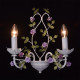 Applique murale blanche flora 2 ampoules 23 cm 