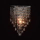 Applique murale chromée crystal 1 ampoule 23 cm 