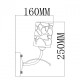 Applique murale dorée megapolis 1 ampoule 18 cm 