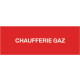 Etiquette SELF CLIMAT Chaufferie gaz - 200x100mm - 215289 