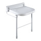 Siège de douche fixe relevable, avec béquille - PRESTO - 60584 