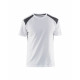 T-shirt bicolore - 33791042 Blanc-Gris