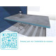 Bac receveur de douche à carreler 140x90cm recoupable sur mesure + bonde horizontale -RAINY Aurlane - PACR003 