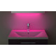 Miroir toilette horloge, rétrolumineux, bluetooth, anti-buée, capteur k185paud 