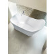 Clearwater baignoire ergonomique en îlot nebbia 160x80 cm xtremstone 