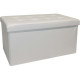 Banc coffre simili cuir couvercle capitonné - Coloris au choix Blanc