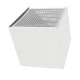 Boîte à eaux carrée 200x200 mm Ø80 mm + déversoir + grille stop-feuille - Coloris au choix RAL 9010 Blanc pur