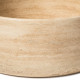 Vasque à poser ronde en travertin beige 41x16 cm 