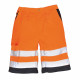 Bermuda haute visibilité hivis poly-coton portwest Orange-Marine