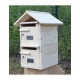Boîte aux lettres en bois créastuce double toit bois massif 