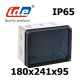 Boite de dérivation ip65 avec couvercle transparent et tétine passe câble (hxlxp) 185x246x100 - bords lisse - étanche ip67 