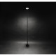 Borne invisible, aluminium et polycarbonate, noir 