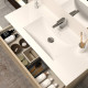 Meuble de salle de bain 100cm simple vasque - 3 tiroirs - nebraska (bois clair) - mayor 