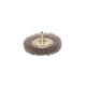Brosse circulaire sur tige fil acier ondulé décapage dur bois/métal - D.100 mm - Q.6 mm - Ep.12 mm - LEMAN - 330.100V 