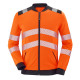 Sweat-shirt zippé vallouise hv - 9s03 - Couleur et taille au choix Orange-Noir