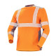 Tee-shirt manches longues fluo safe - 9t81 - Couleur et taille au choix Orange-Gris