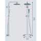 Colonne de douche mizu noire thermador - miz23ne 