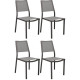 Chaise en aluminium florence (lot de 4) - Couleur au choix Marron