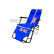 Transat chaise longue jardin plage 3 positions       bleu 