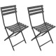 Chaise pliante en acier nonza (lot de 2) - Couleur au choix 