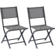 Chaise pliante modulo (lot de 2) - Couleur au choix Gris