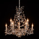 Chandelier argenté flora 9 ampoules 148 cm 