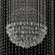 Chandelier argentée crystal 15 ampoules 290 cm 
