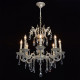 Chandelier beige classic 8 ampoules 98 cm 