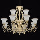 Chandelier beige country 12 ampoules 230 cm 