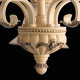 Chandelier beige country 5 ampoules 195 cm 