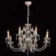 Chandelier blanc classic 8 ampoules 96 cm 