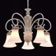 Chandelier blanc country 5 ampoules 77 cm 