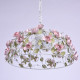 Chandelier blanc flora 4 ampoules 116 cm 
