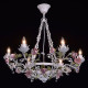Chandelier blanc flora 6 ampoules 75 cm 