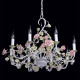 Chandelier blanc flora 8 ampoules 130 cm 