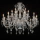 Chandelier chromé classic 18 ampoules 170 cm 
