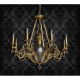 Chandelier laiton classic 8 ampoules 185 cm 
