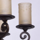 Chandelier marron country 6 ampoules 190 cm 