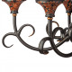Chandelier marron country 8 ampoules 220 cm 