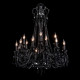 Chandelier noir classic 18 ampoules 170 cm 