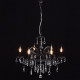 Chandelier noir classic 6 ampoules 100 cm 