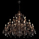 Chandelier noir country 28 ampoules 245 cm 