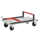 Chariot FLATPACK™ dossier repliable 850 x 500 mm plateau mélaminé roues CC 250 kg - 804721111 
