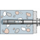 Cheville à double expansion fh-ii ate option 1 diamètre 18mm filetage m12 épaisseur maxi à fixer 10mm boîte de 20 pièces 