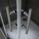Cabine de douche accès angle avec porte coulissante en verre anticalcaire 6 mm - Dimensions au choix 
