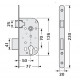 Serrure à mortaiser coffre de sûreté MULTIBAT axe 50 mm JPM SAS 210000-77-1B 